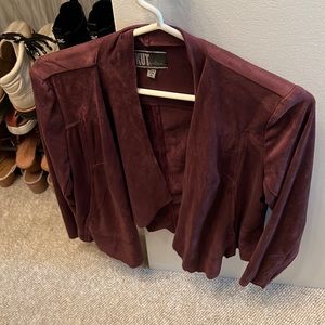 Kut from the kloth suede drape front jacket